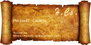 Heindl Csaba névjegykártya