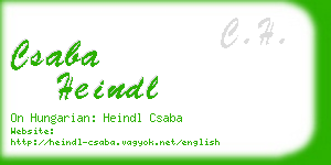csaba heindl business card